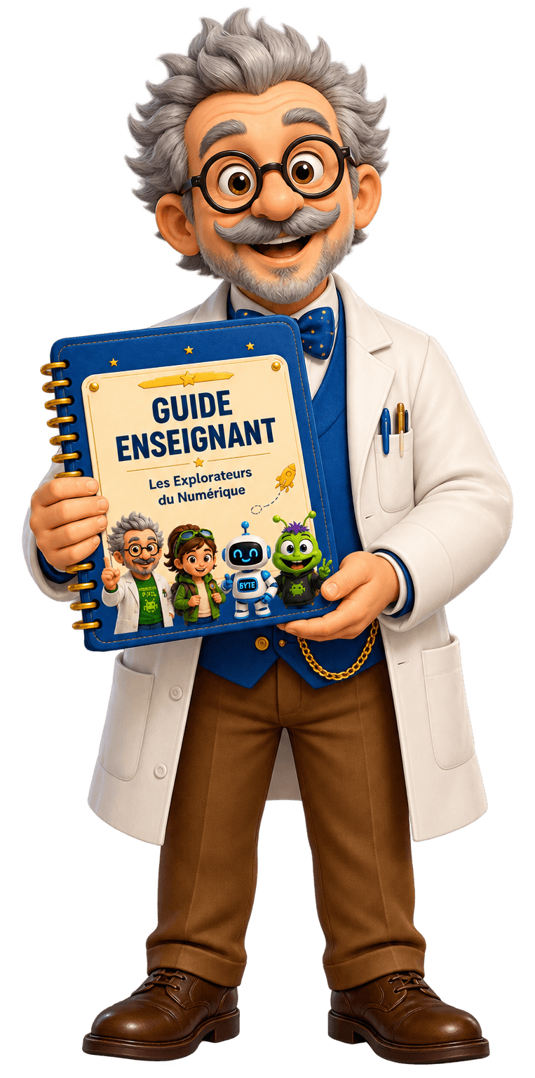 Le Professeur Pixel présente le dossier enseignant